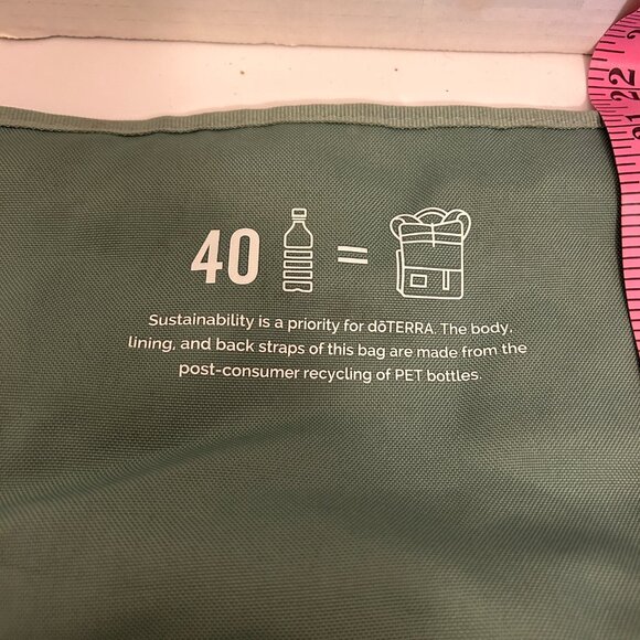 doTERRA Sustainable Backpack | Recycled PET Bottle Material | Green & Black - Picture 3 of 9